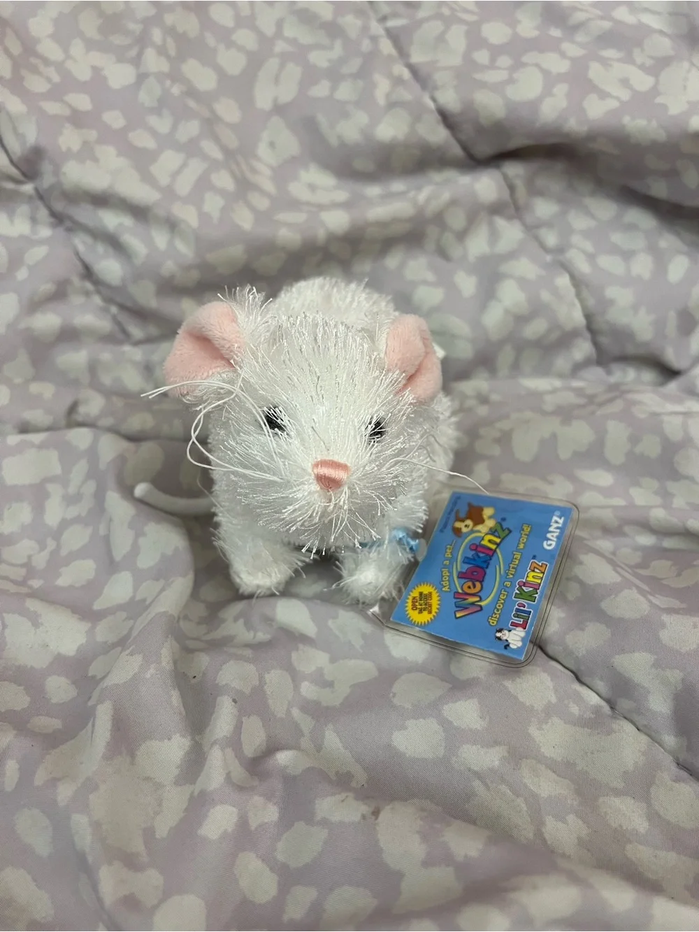 NWT Webkinz White Mouse Lil’ Kinz Plush Rare HTF Retired